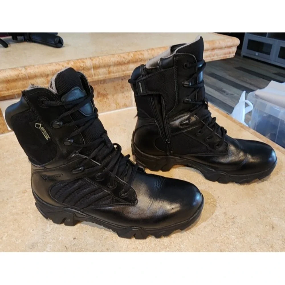 BATES TACTICAL BOOTS MENS 9‎ BLACK GX-8 GORETEX WITH SIDE ZIP